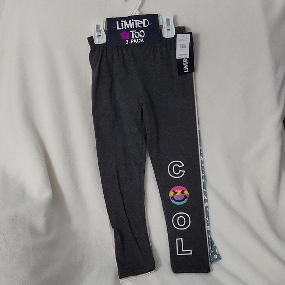Limited Too Kids' 3 Pack Leggings - Cool Design - Picture 1 of 5